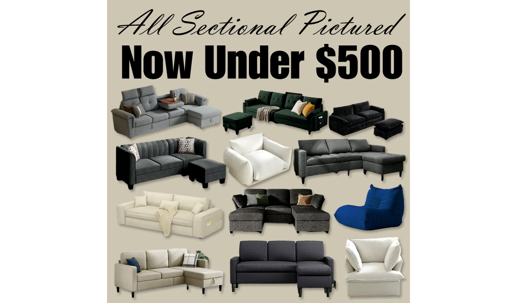 All Sectional Now Under $500