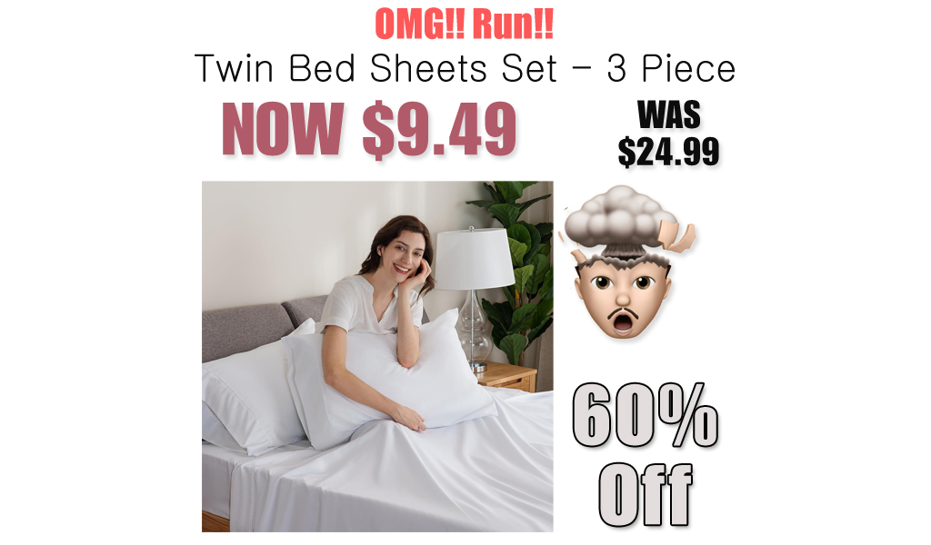 Twin Bed Sheets Set - 3 Piece Only $9.49 Shipped on Amazon (Regularly $24.99)