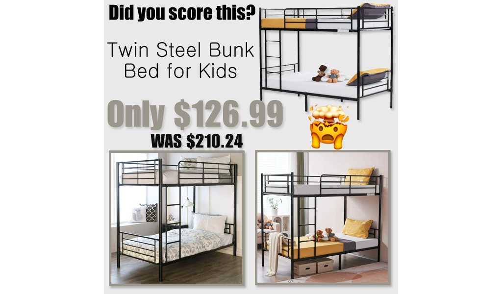 Twin Steel Bunk Bed for Kids Just $126.99 Shipped on Walmart.com (Reg. $210.24)