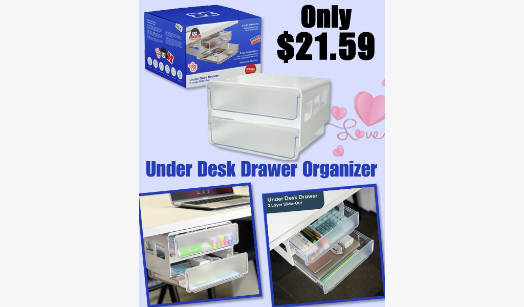 Under Desk Drawer Organizer Only $21.59 Shipped on Amazon (Regularly $27.99)