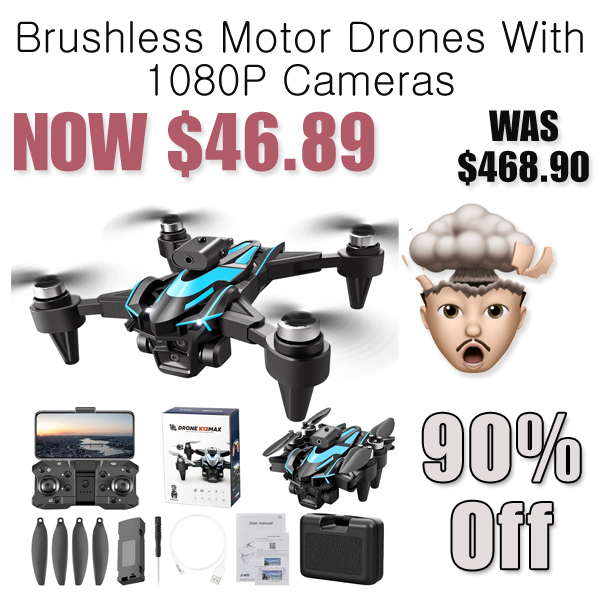 Brushless Motor Drones With 1080P Cameras Just $46.89 on Amazon (Reg. $468.90)