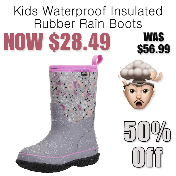 Kids Waterproof Insulated Rubber Rain Boots Just $28.49 on Amazon (Reg. $56.99)