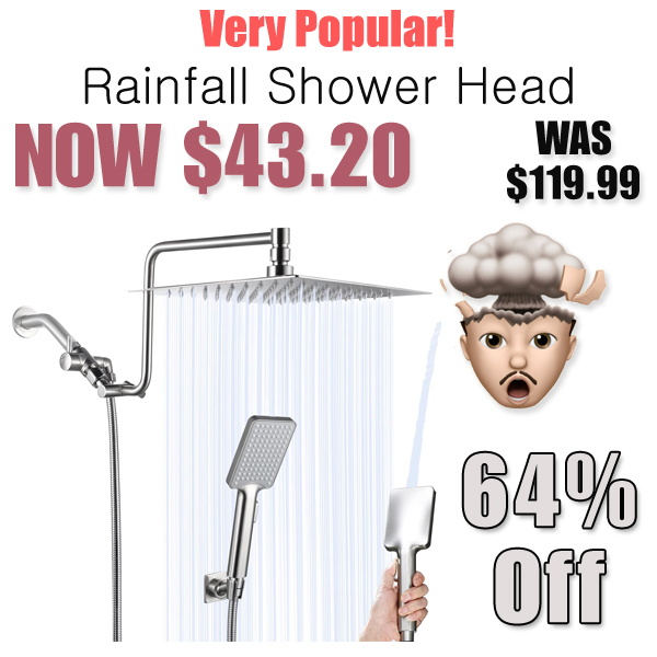 Rainfall Shower Head Only $43.20 Shipped on Amazon (Regularly $119.99)