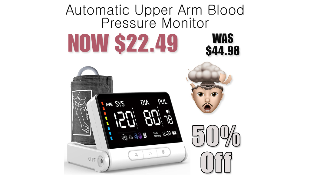 Automatic Upper Arm Blood Pressure Monitor Only $22.49 Shipped on Amazon (Regularly $44.98)