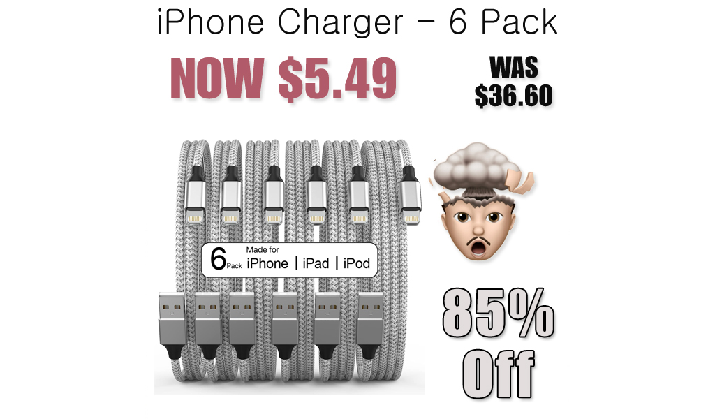 iPhone Charger - 6 Pack Only $5.49 Shipped on Amazon (Regularly $36.60)