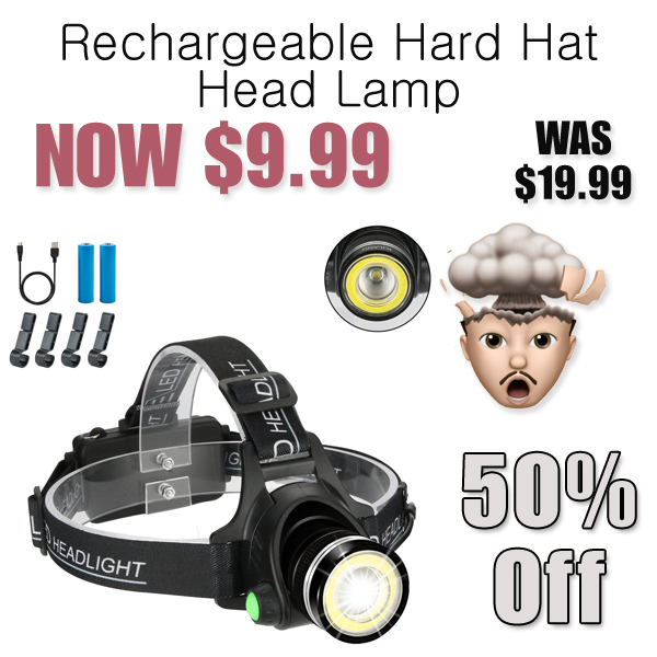 Rechargeable Hard Hat Head Lamp Only $9.99 Shipped on Amazon (Regularly $19.99)