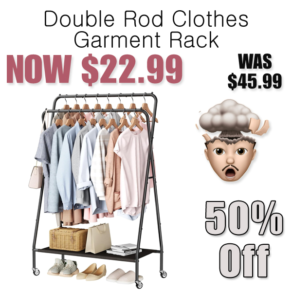 Double Rod Clothes Garment Rack Only $22.99 Shipped on Amazon (Regularly $45.99)