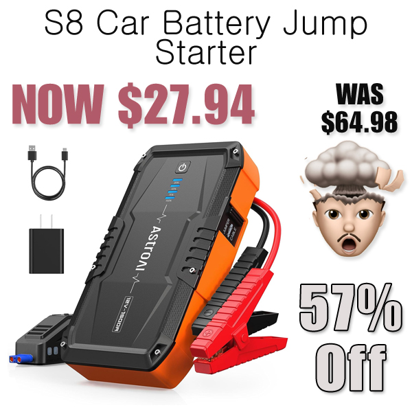 S8 Car Battery Jump Starter Only $27.94 Shipped on Amazon (Regularly $64.98)