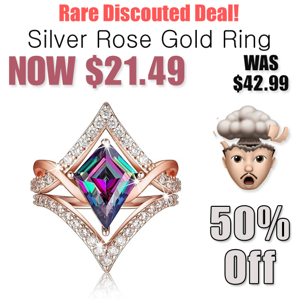 Silver Rose Gold Ring Only $21.49 Shipped on Amazon (Regularly $42.99)