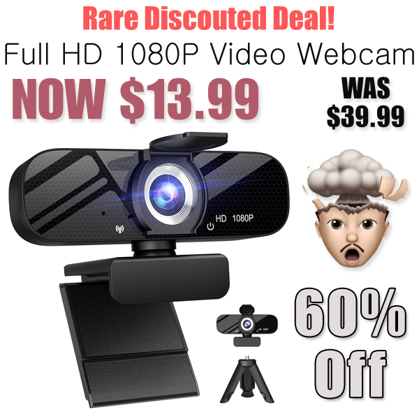 Full HD 1080P Video Webcam Only $13.99 Shipped on Amazon (Regularly $39.99)