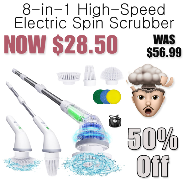 8-in-1 High-Speed Electric Spin Scrubber Only $28.50 Shipped on Amazon (Regularly $56.99)