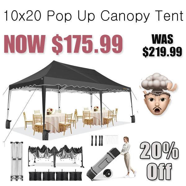 10x20 Pop Up Canopy Tent Only $175.99 Shipped on Amazon (Regularly $219.99)