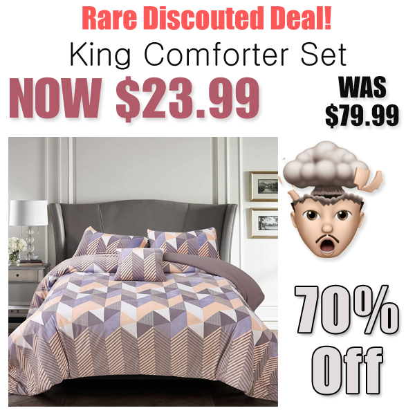 King Comforter Set Only $23.99 Shipped on Amazon (Regularly $79.99)