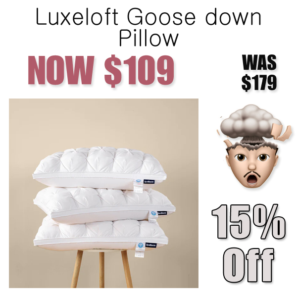 Luxeloft Goose down Pillow Only $109 (Regularly $179)