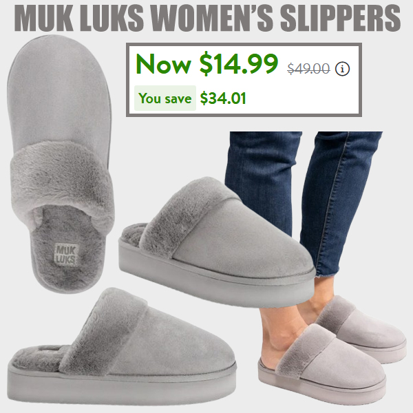 MUK LUKS Women’s Slippers Only $14.99 on Walmart.com (Regularly $49)