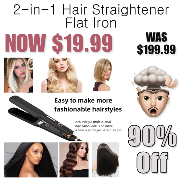 2-in-1 Hair Straightener Flat Iron Only $19.99 Shipped on Amazon (Regularly $199.99)