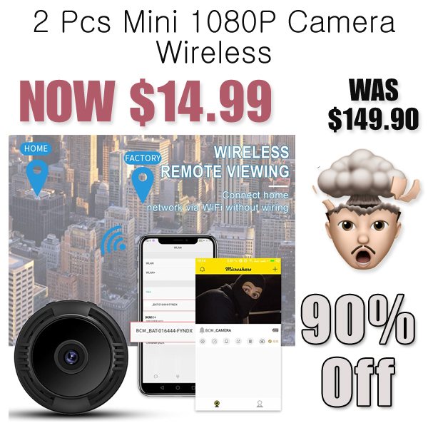 2 Pcs Mini 1080P Camera Wireless Only $14.99 Shipped on Amazon (Regularly $149.90)