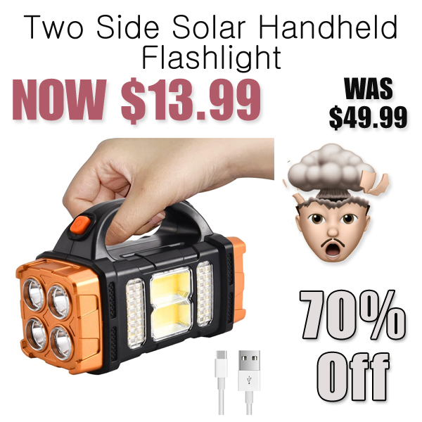 Two Side Solar Handheld Flashlight Only $13.99 Shipped on Amazon (Regularly $49.99)