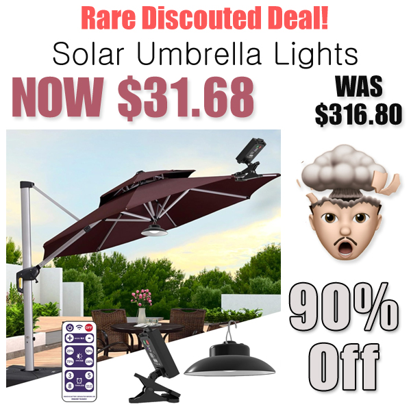 Solar Umbrella Lights Only $31.68 Shipped on Amazon (Regularly $316.80)