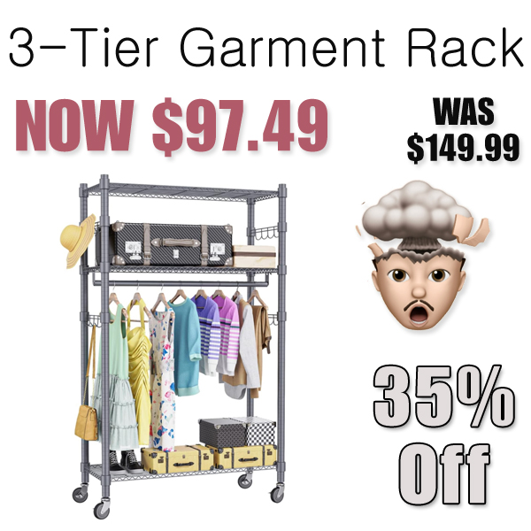 3-Tier Garment Rack Only $97.49 Shipped on Amazon (Regularly $149.99)