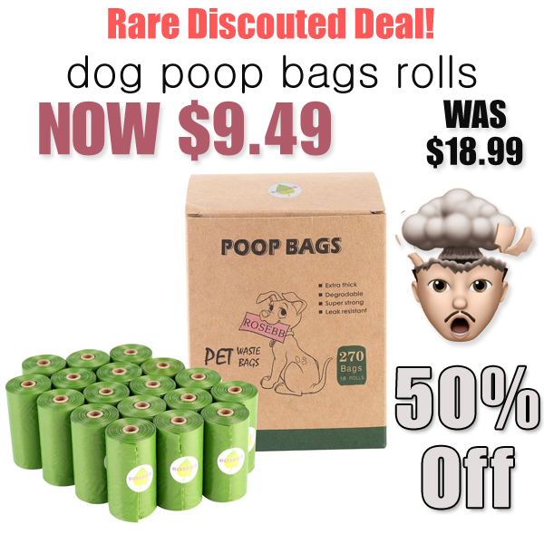 dog poop bags rolls Only $9.49 Shipped on Amazon (Regularly $18.99)