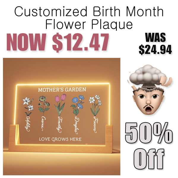 Customized Birth Month Flower Plaque Only $12.47 Shipped on Amazon (Regularly $24.94)