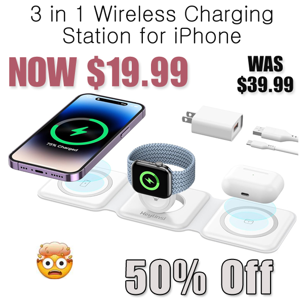 3 in 1 Wireless Charging Station for iPhone Only $19.99 Shipped on Amazon (Regularly $39.99)