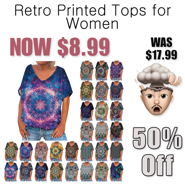 Retro Printed Tops for Women Only $8.99 Shipped on Amazon (Regularly $17.99)