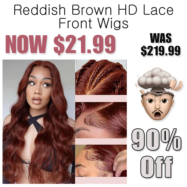 Reddish Brown HD Lace Front Wigs Only $21.99 Shipped on Amazon (Regularly $219.99)