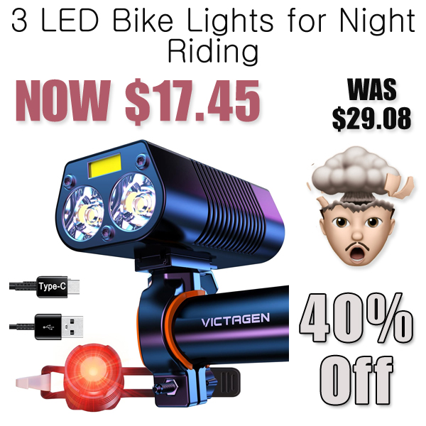 3LED Bike Lights for Night Riding Only $17.45 Shipped on Amazon (Regularly $29.08)
