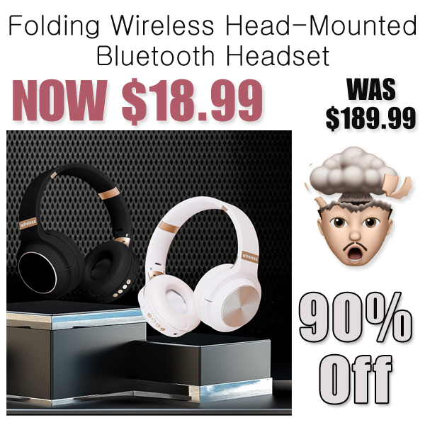 Folding Wireless Head-Mounted Bluetooth Headset Only $18.99 Shipped on Amazon (Regularly $189.99)
