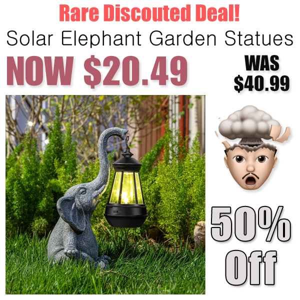 Solar Elephant Garden Statues Only $20.49 Shipped on Amazon (Regularly $40.99)