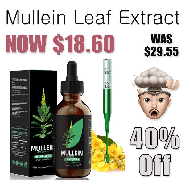 Mullein Leaf Extract Only $18.60 Shipped on Amazon (Regularly $29.55)