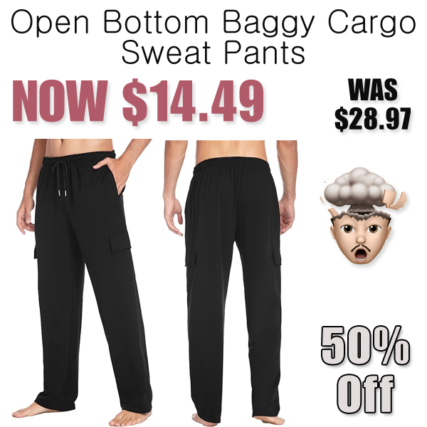 Open Bottom Baggy Cargo Sweat Pants Only $14.49 Shipped on Amazon (Regularly $28.97)