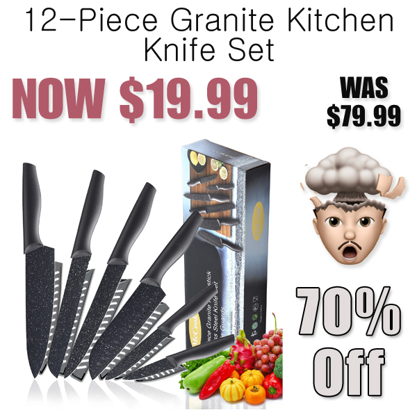 12-Piece Granite Kitchen Knife Set Only $19.99 on Walmart.com (Regularly $79.99)