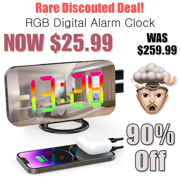 RGB Digital Alarm Clock Only $25.99 Shipped on Amazon (Regularly $259.99)